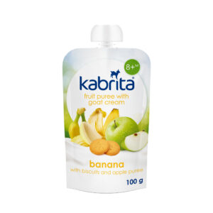 Kabrita Banana, biscuits and Apple puree with sweet goat milk cream Pouch 100 g