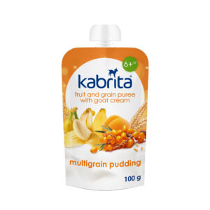 Kabrita Multi-grain pudding with sea buckthorn, fruit and goat cream Pouch 100 g
