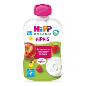 HiPP Hippis Strawbery-Raspberry in Apple with Yoghurt 100 g_image1