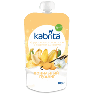 Kabrita vanilla pudding with fruit, cereal and goat cream Pouch 100 g_image1