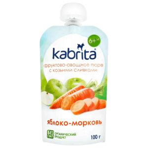 Kabrita Carrot and Apple puree with sweet goat milk cream Pouch 100 g