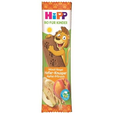 HiPP Lion Muesli Bar Crispy Oats Apple Peach 20 g