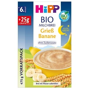 HiPP Good Night Semolina Banana Organic Milk & Cereal 475 g
