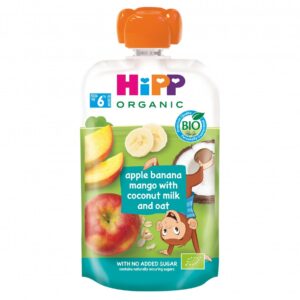 Hipp Organic Apple, banana, mango puree with coconut cream and oats 100 g