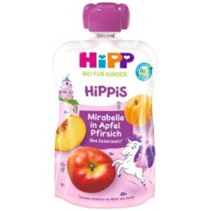 HiPP Hippis apple, yellow plum & peach Puree 100 g_image1