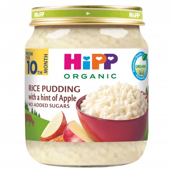 Hipp Organic Rice Pudding with Apples (Puree) 200 g