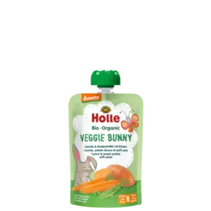 Holle Veggie Bunny - Pouch carrot & sweet potato with peas 100 g_image1