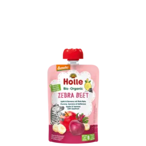 Holle Zebra Beet - Pouch apple & banana with beetroot 100 g_image1
