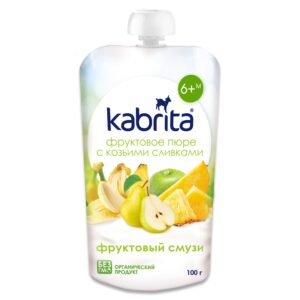 Kabrita Fruit Smoothie and Apple puree with sweet goat milk cream Pouch 100 g