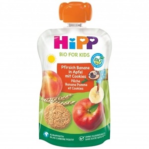 HiPP Hippis peach banana in apple with cookies 100 g