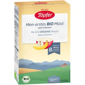 Topfer Organic Spelt Cereal Bananas and Apples 175 g