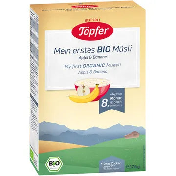 Topfer Organic Spelt Cereal Bananas and Apples 175 g