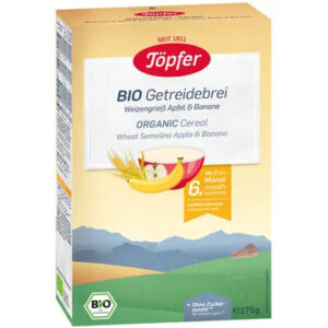 Topfer Wheat Semolina Cereal Apple-Banana 175 g
