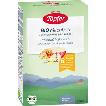Topfer Whole Grain Oat Milk Cereal Apple-Vanilla 200 g