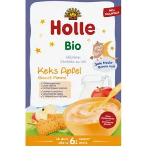Holle Organic Milk Cereal with Biscuit and Apple 250 g