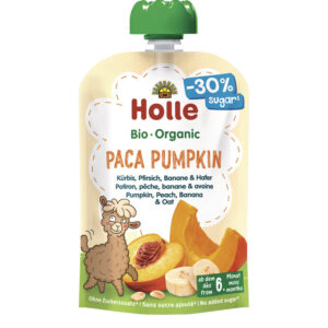Holle Paca Pumpkin – Pouch Pumpkin, Peach, Banana & Oats 100 g