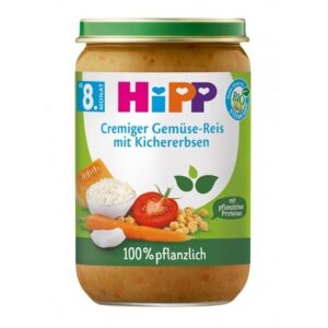 HiPP Creamy Vegetable Rice with Chickpeas Puree 220 g
