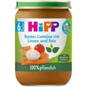 HiPP Colorful Vegetables with Lentils and Rice Puree 190 g