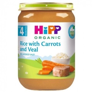 HiPP Rice with Carrots and Veal Puree 190 g