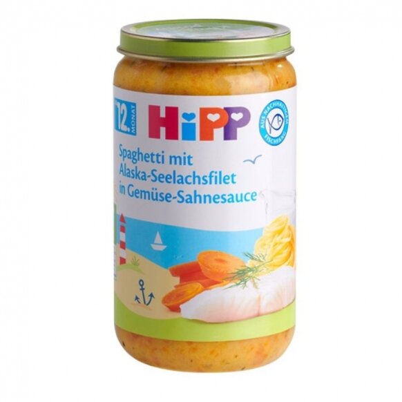 HiPP Spaghetti with Alaska pollock fillet in vegetable cream sauce 250 g