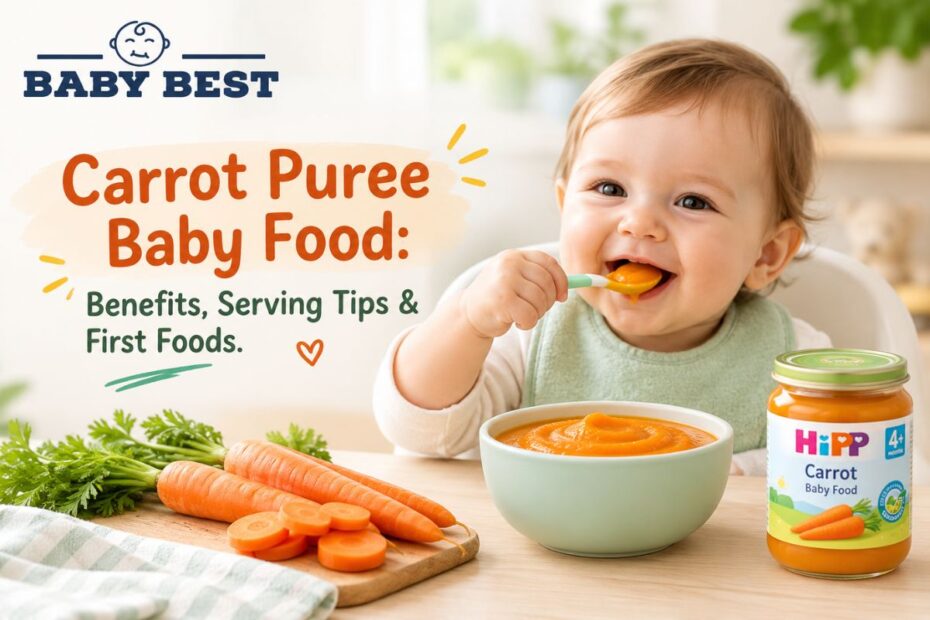 Carrot puree baby food
